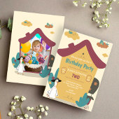 コージーハウス子供の誕生日パーティー写真 招待状
