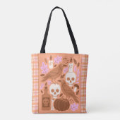 コージーハロウィンモダンフォークアートパステルプライド トートバッグ (裏面)