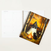 コージーハロウィーン幽霊&ブラックキャットキャンプファイアアート プランナー手帳 (ディスプレー)