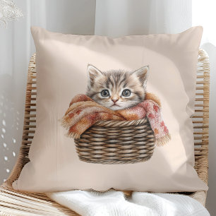 コージーバスケットキャットピロー – Warm Cream Edition クッション