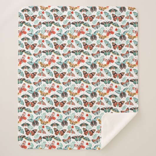 コージーバタフライシャーパブランケット シェルパブランケット (正面)