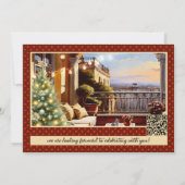 コージーバルコニーイタリアンクリスマスディナーパーティー 招待状 (裏面)