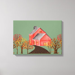 コージーバン秋ファームハウス キャンバスプリント