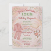 コージーパジャマエステティックスリープバーバースデーパーティー 招待状 (正面)