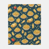 コージーパスタパターンブランケット全国パスタ月 フリースブランケット (正面)