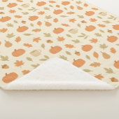 コージーパンプキンスパイス秋のシームレスパターン シェルパブランケット (3/4)