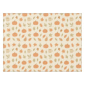 コージーパンプキンスパイス秋のシームレスパターン テーブルクロス (正面(横))