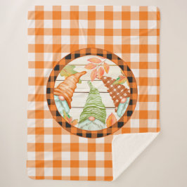 コージーパンプキンバッファロープレイド格言シェルパブランケット シェルパブランケット