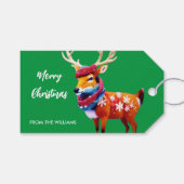 コージーパーソナライズされたクリスマストナディアギフトラベル ギフトタグ (正面(横))