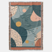 コージーパーソナライズされたボヘミアンホームデコール スローブランケット (正面縦)