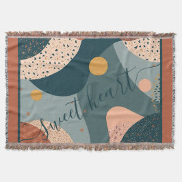 コージーパーソナライズされたボヘミアンホームデコール スローブランケット