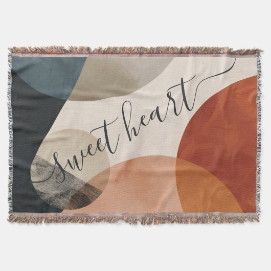 コージーパーソナライズされたボヘミアンホームデコール スローブランケット (正面)