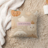 コージーパーソナライズされた秋オータムニュートラルパンプキン クッション (ブランケット)