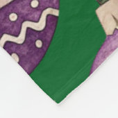 コージーパープルクリスマスベルフリースブランケット フリースブランケット (角)