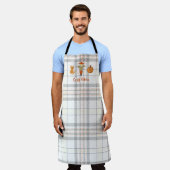コージービブス秋引用文オータムパンプキン感謝祭 エプロン (着用した状態)