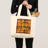 "コージービーズプレイドトート ラージトートバッグ (正面(商品))