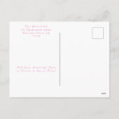 コージーピンクのスノーフレークのクリスマスフォト シーズンポストカード (裏面)