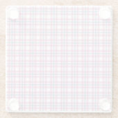 コージーピンクアンドブルータータンチェック ガラスコースター (裏面)