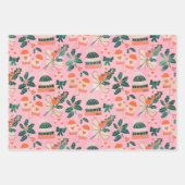 コージーピンクキャンディキャネス&自然 ラッピングペーパーシート (正面)