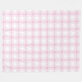 コージーピンク市松模様にスロー温スタイリッシュTouch フリースブランケット (正面(横))