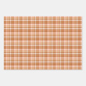 コージーピンク&ブラウンピネコーンプレイドホリデーセーター ラッピングペーパーシート (正面3)