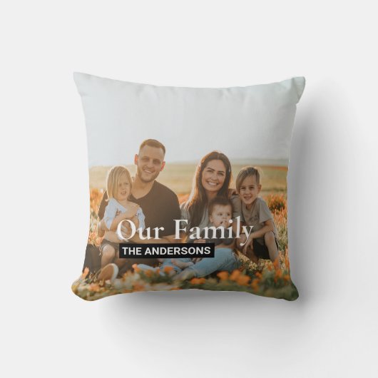 コージーファミリーフォトアンド文字装飾用クッション クッション (正面)
