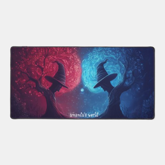 コージーファンタジービレッジパインフォレストに囲まれた デスクマット (正面)