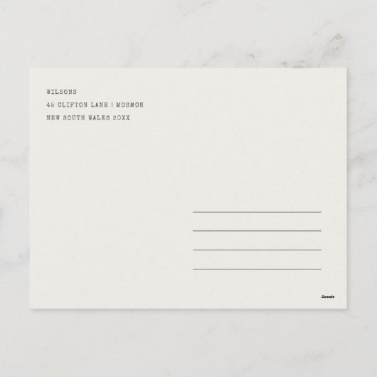 コージーフォトウィンターエッセンシャル季節のごあいさつ シーズンポストカード (裏面)