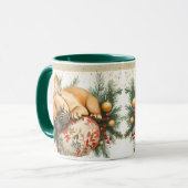 コージーフランスのブルドッグオーナメント マグカップ (正面左)