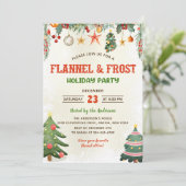 コージーフランネルアンドフロストクリスマスホリデーパーティー 招待状 (スタンド正面)