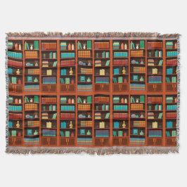 コージーブックシェルフブランケット スローブランケット