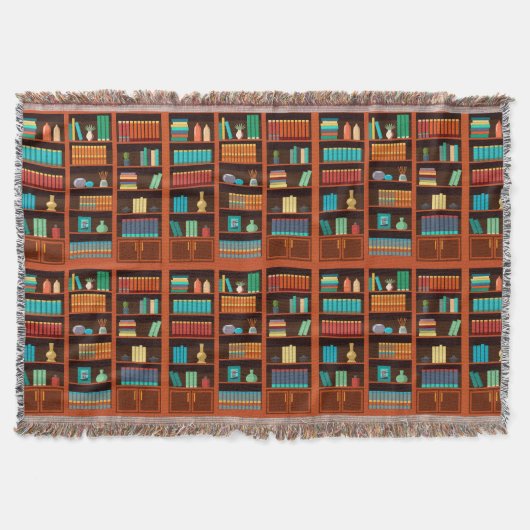 コージーブックシェルフブランケット スローブランケット (正面)