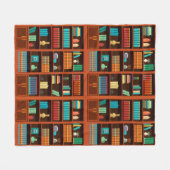 コージーブックシェルフブランケット フリースブランケット (正面(横))