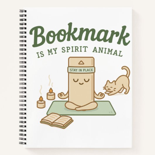 コージーブックラバー&マインドフルネスデザイン ノートブック (正面)