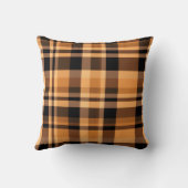 コージーブラウンオレンジプレイド秋秋 クッション (裏面)