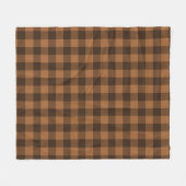 コージーブラウンプレードバッファロープリントパターン フリースブランケット (正面(横))