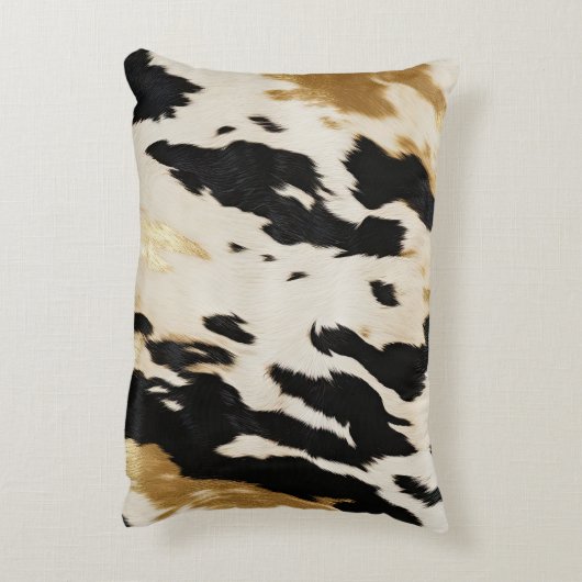 コージーブラッククリーム金ゴールドサウスウエストコウィド アクセントクッション (裏面(縦))