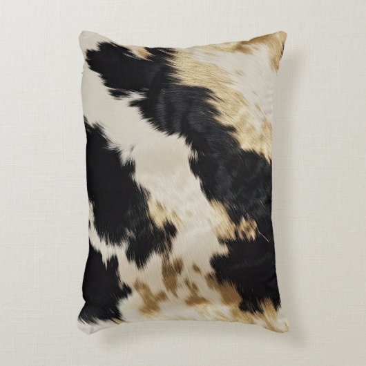 コージーブラッククリーム金ゴールドサウスウエストコウィド アクセントクッション (正面(垂直))