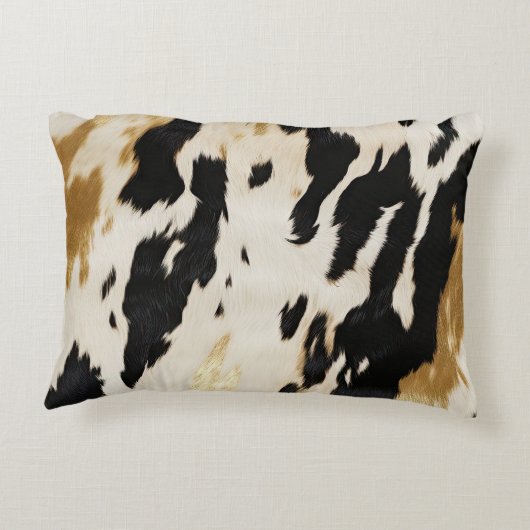 コージーブラッククリーム金ゴールドサウスウエストコウィド アクセントクッション (裏面)