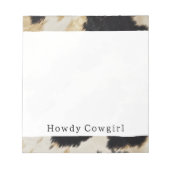 コージーブラッククリーム金ゴールドサウスウエストコウィド ノートパッド (正面)