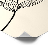 コージーブラック葉のスタイルとサークル ポスター (角)