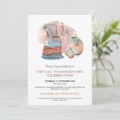 コージーブランケットカボンプキンバーチャルサンクスギビングパーティー 招待状 (スタンド正面)