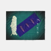 コージーブランケット/ラブジョイピースUSA フリースブランケット (正面(横))