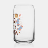 コージーホットココアとファジーソックスデザイン ガラス缶 (左)