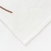 コージーホットココアとファジーソックスデザイン フリースブランケット (角)