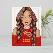 コージーホットココアクリスマス 箔シーズンカード (立ち正面)