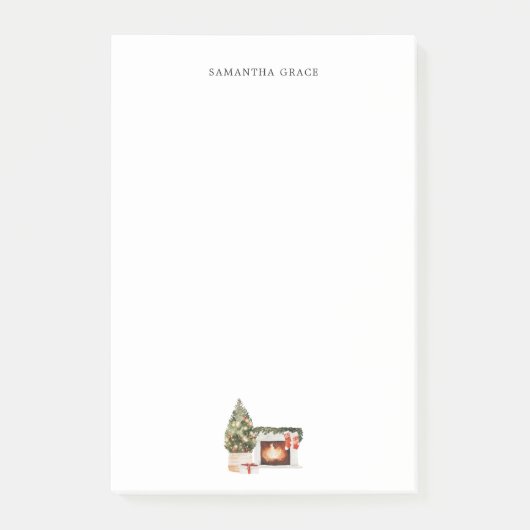 コージーホリデークリスマスパーソナライズされたポストイットノート ポストイット (正面)