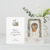 コージーホリデードアホットドリンクホリデーカード (スタンド正面)