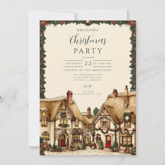 コージーホリデービレッジクリスマス 招待状 (正面)