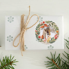 コージーホリデーリースフォトフレーム ラウンドシール